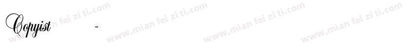 Copyist 细体字体转换